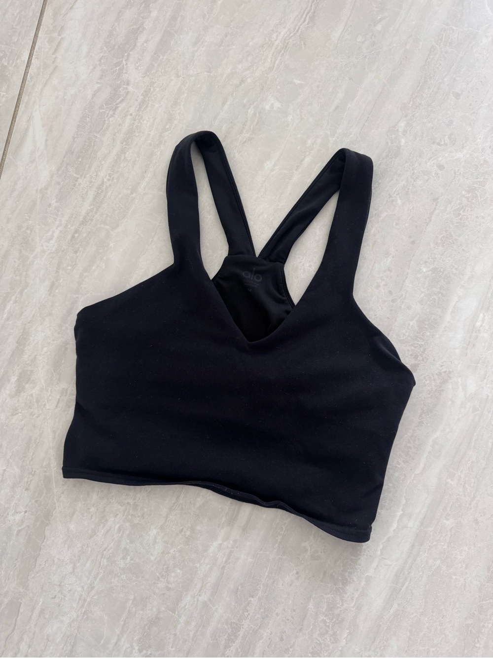 ALO Yoga Women’s Black V-Neck Sports Bra